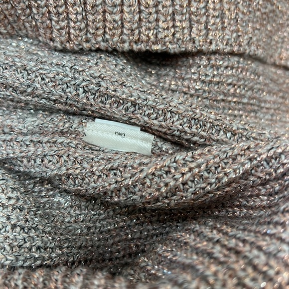 White House Black Market Women’s Ombré Sparkle Cowl Neck Sweater - Picture 5 of 6